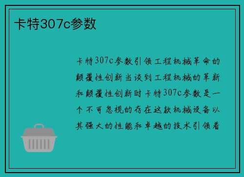 卡特307c参数